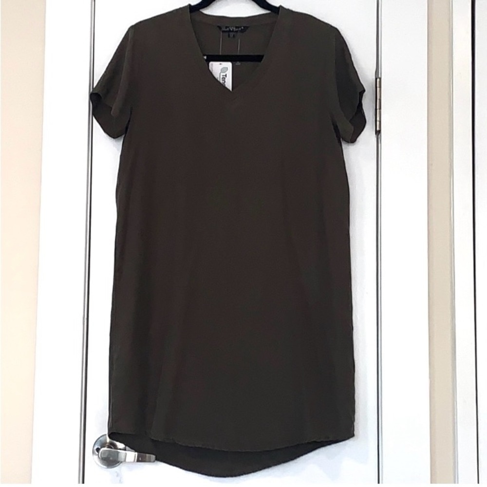 NWT Velvet Heart Oversized Short Sleeve Tencel Shirt Dress XS